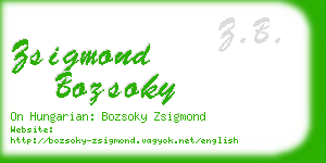 zsigmond bozsoky business card